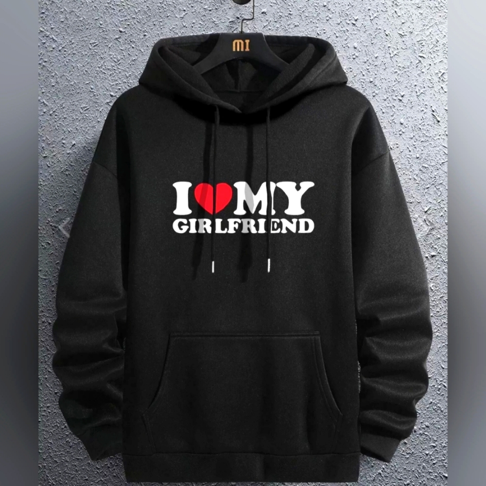New, Men's "'I Love My Girlfriend'" Hoodie 2XL